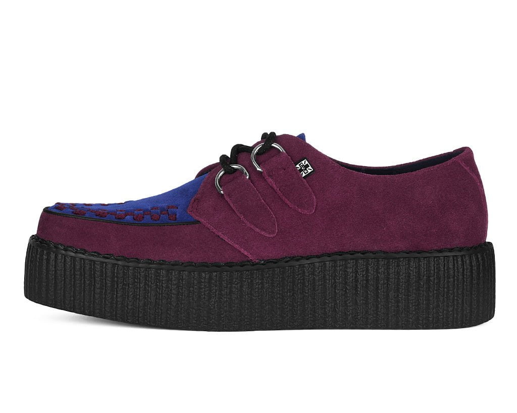 Burgundy & Navy Suede Viva Mondo Creeper - Image 5