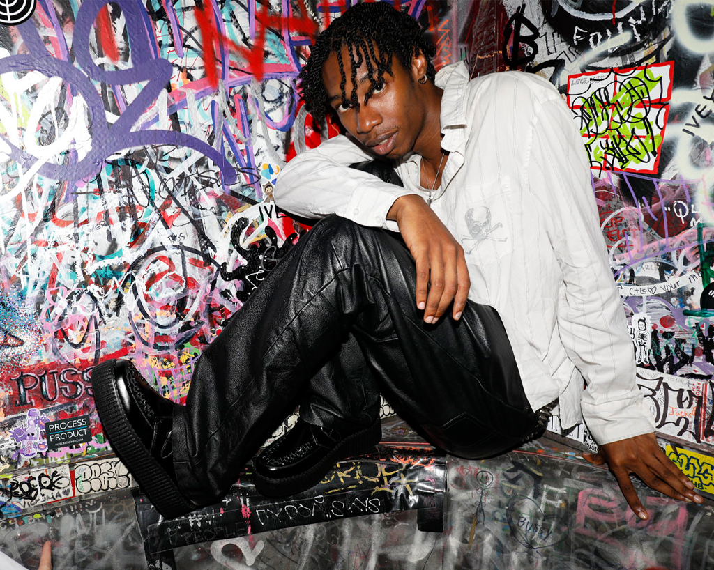 Black Leather Viva Mondo Creeper - Image 4