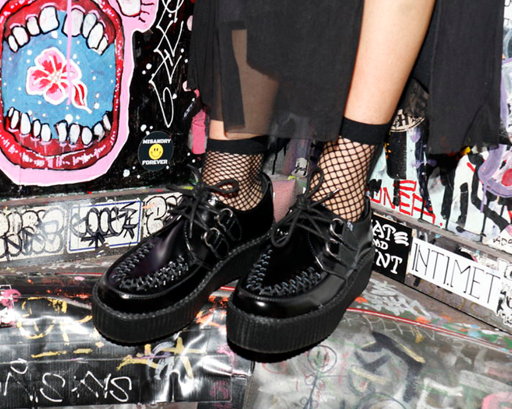 Black Leather Viva Mondo Creeper - Image 2