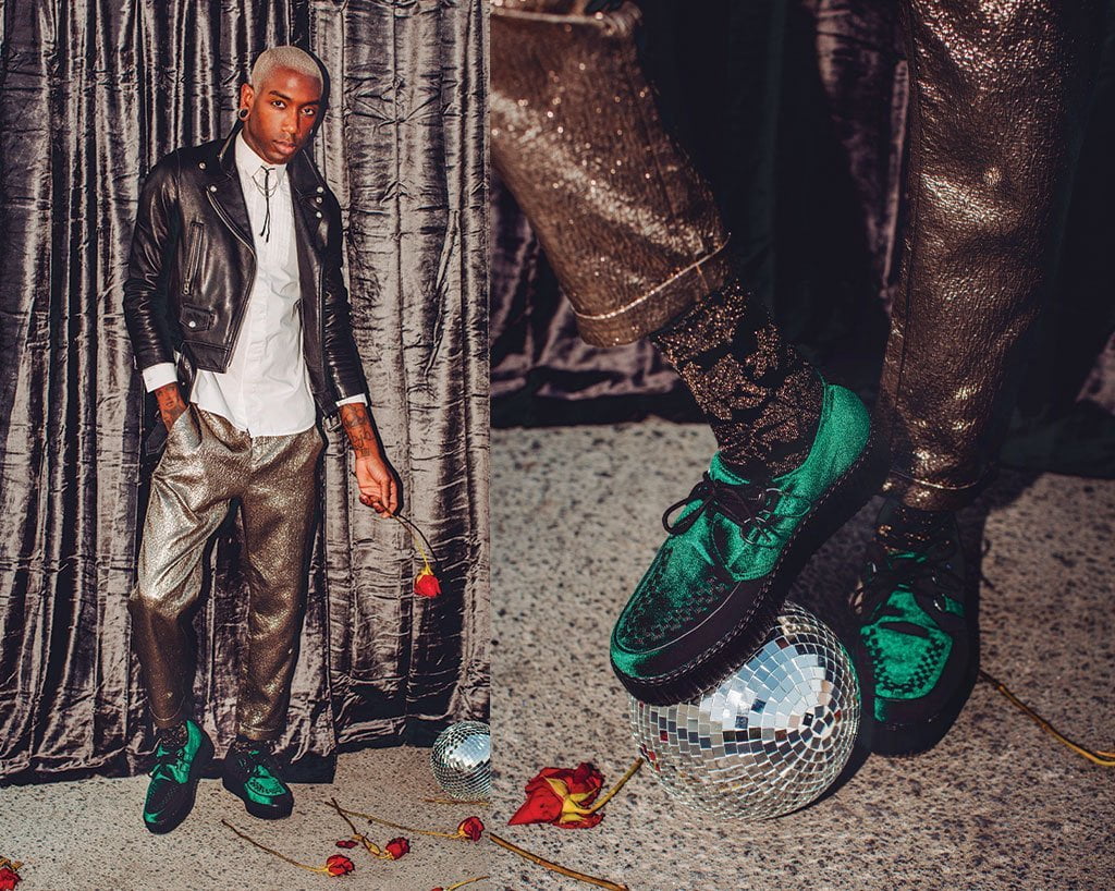 Emerald Green Velvet Viva Mondo Creeper - Image 8