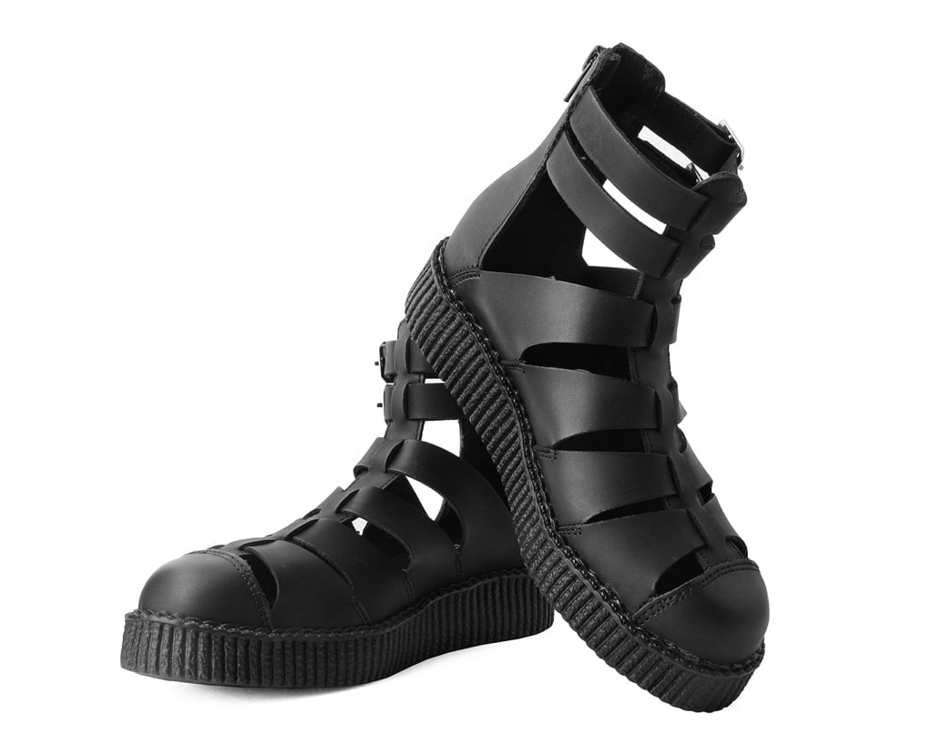 Black TUKskin™ Gladiator Viva Low Sandal - Image 3