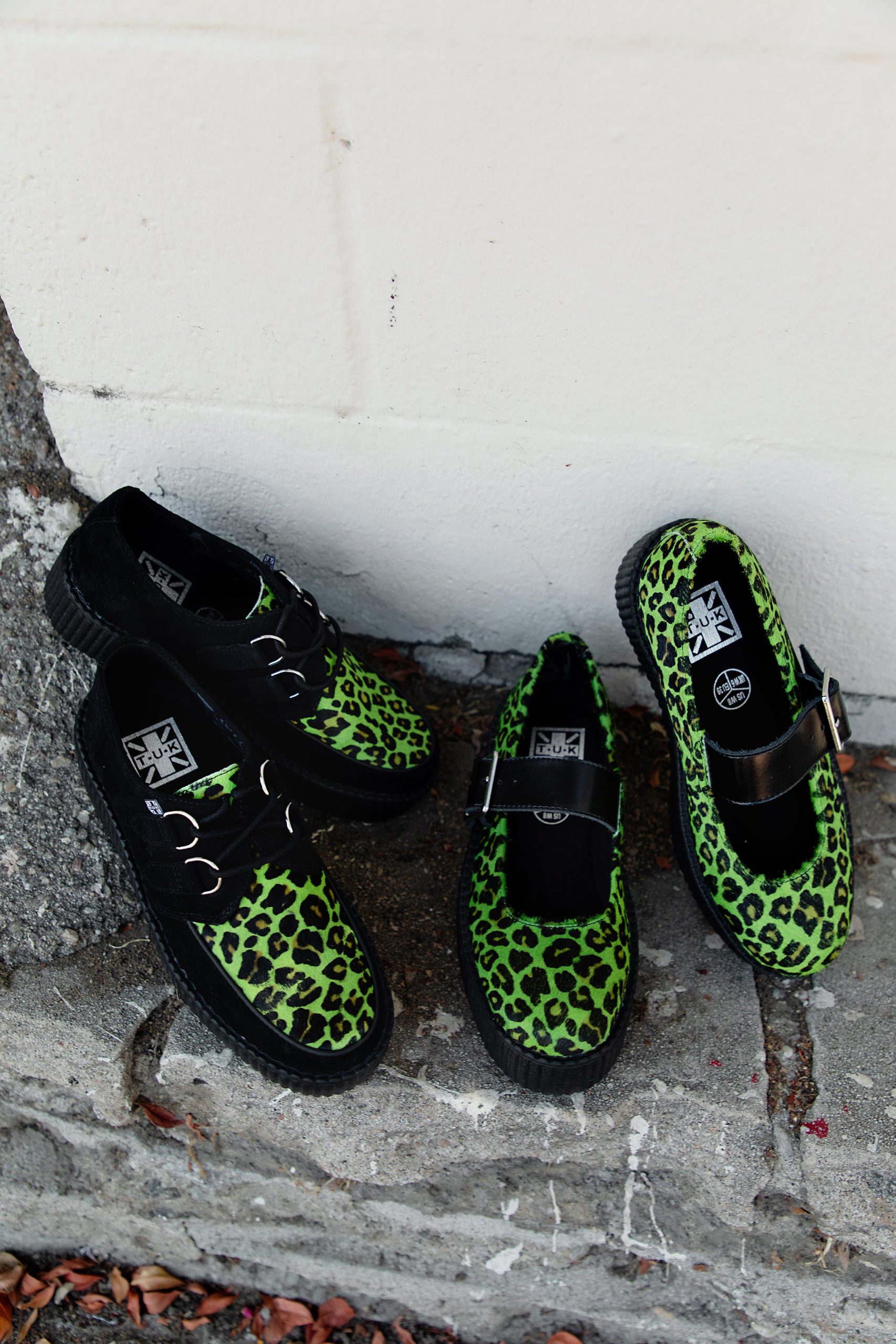 Black & Green Leopard Suede Mondo Creeper - Image 10