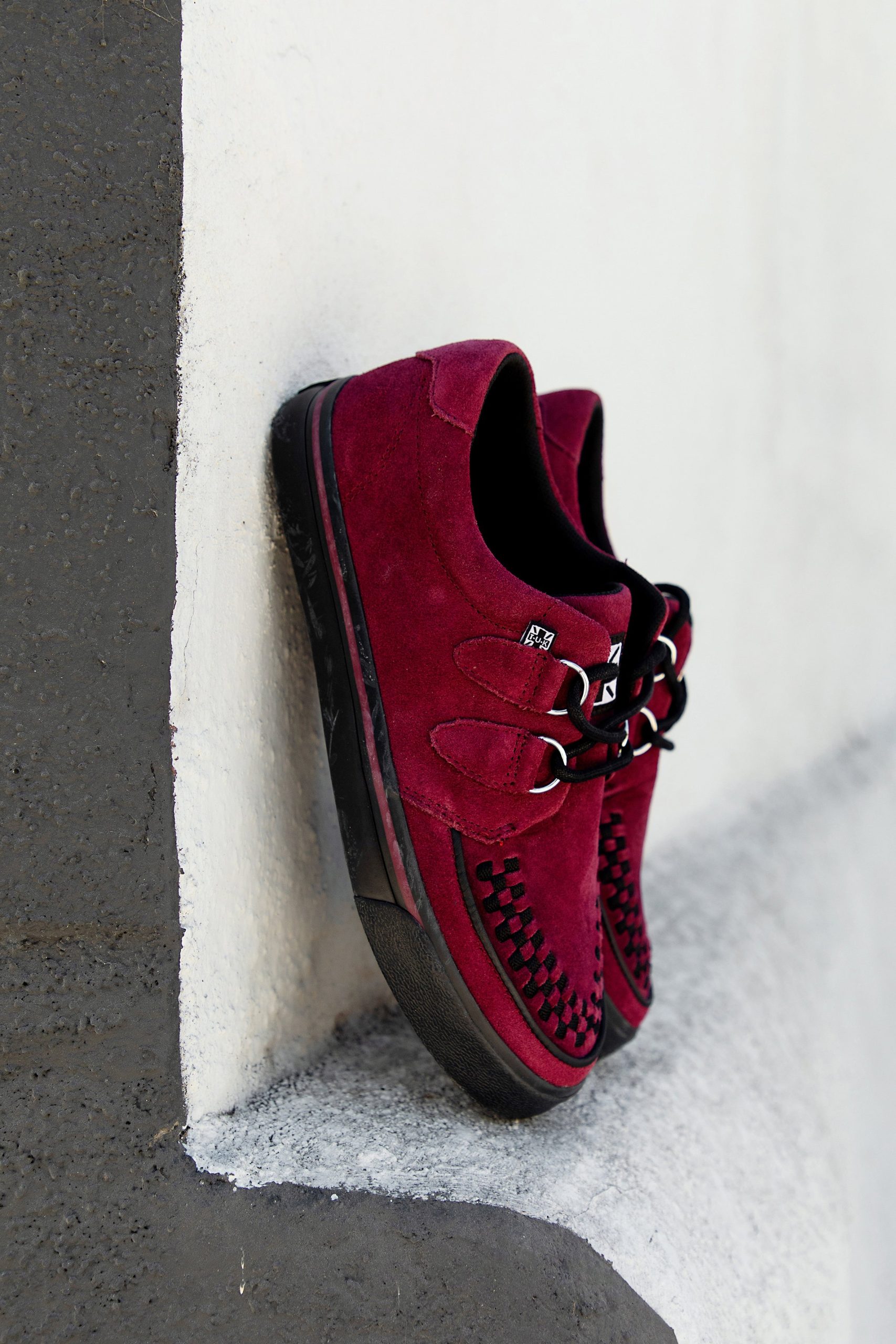 Burgundy Suede Creeper Sneaker - Image 8