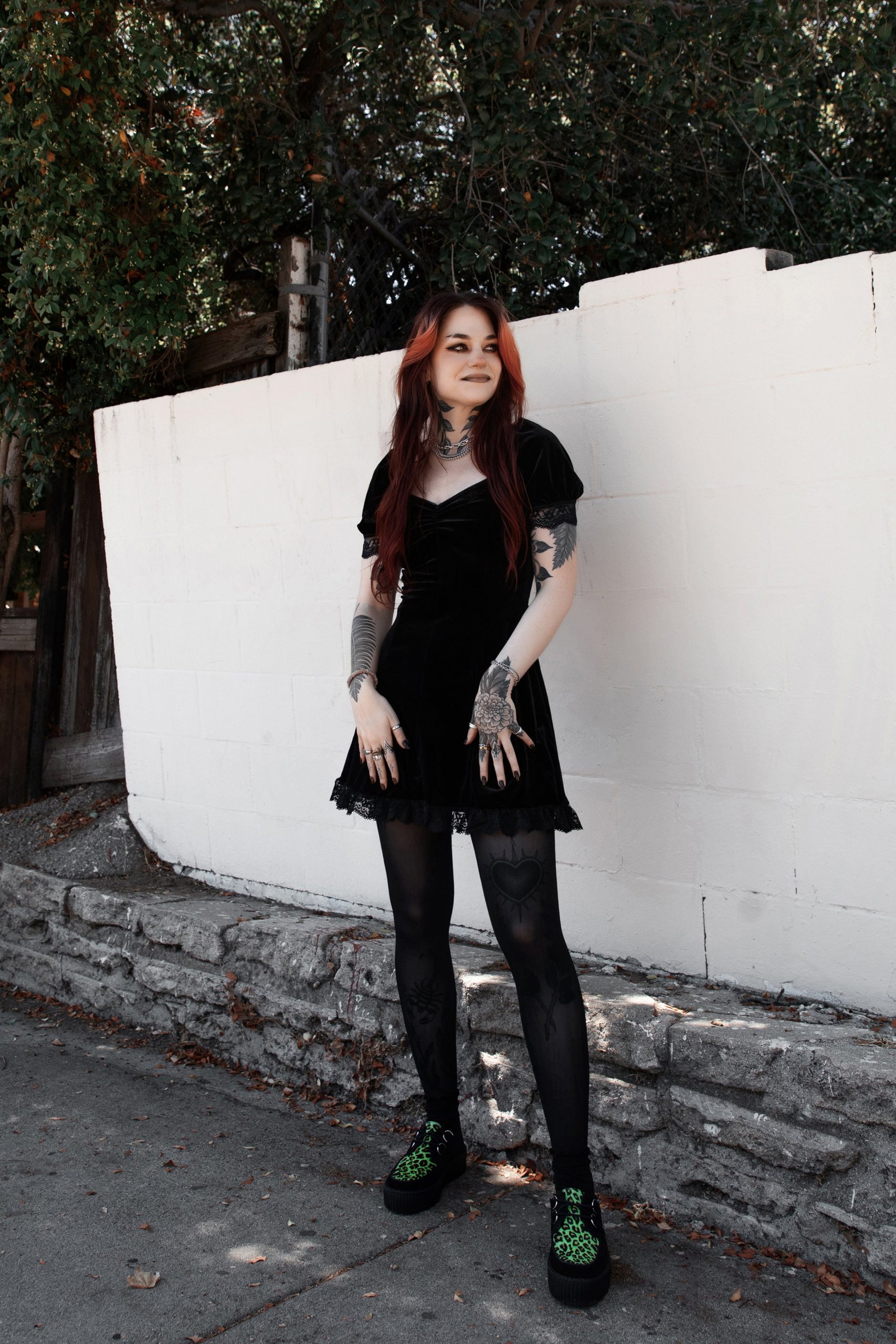 Black & Green Leopard Suede Mondo Creeper - Image 4