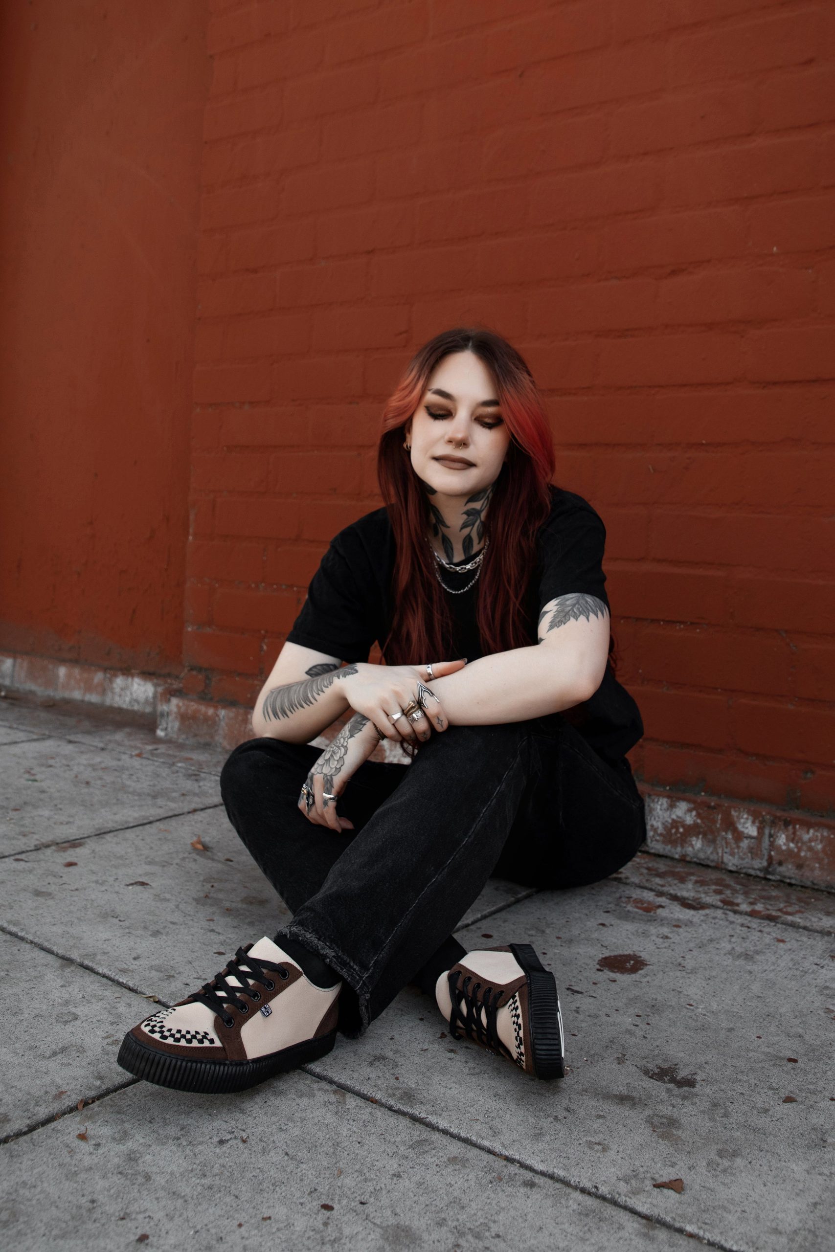 Tan & Brown Suede Lace-Up Creeper Sneaker - Image 5