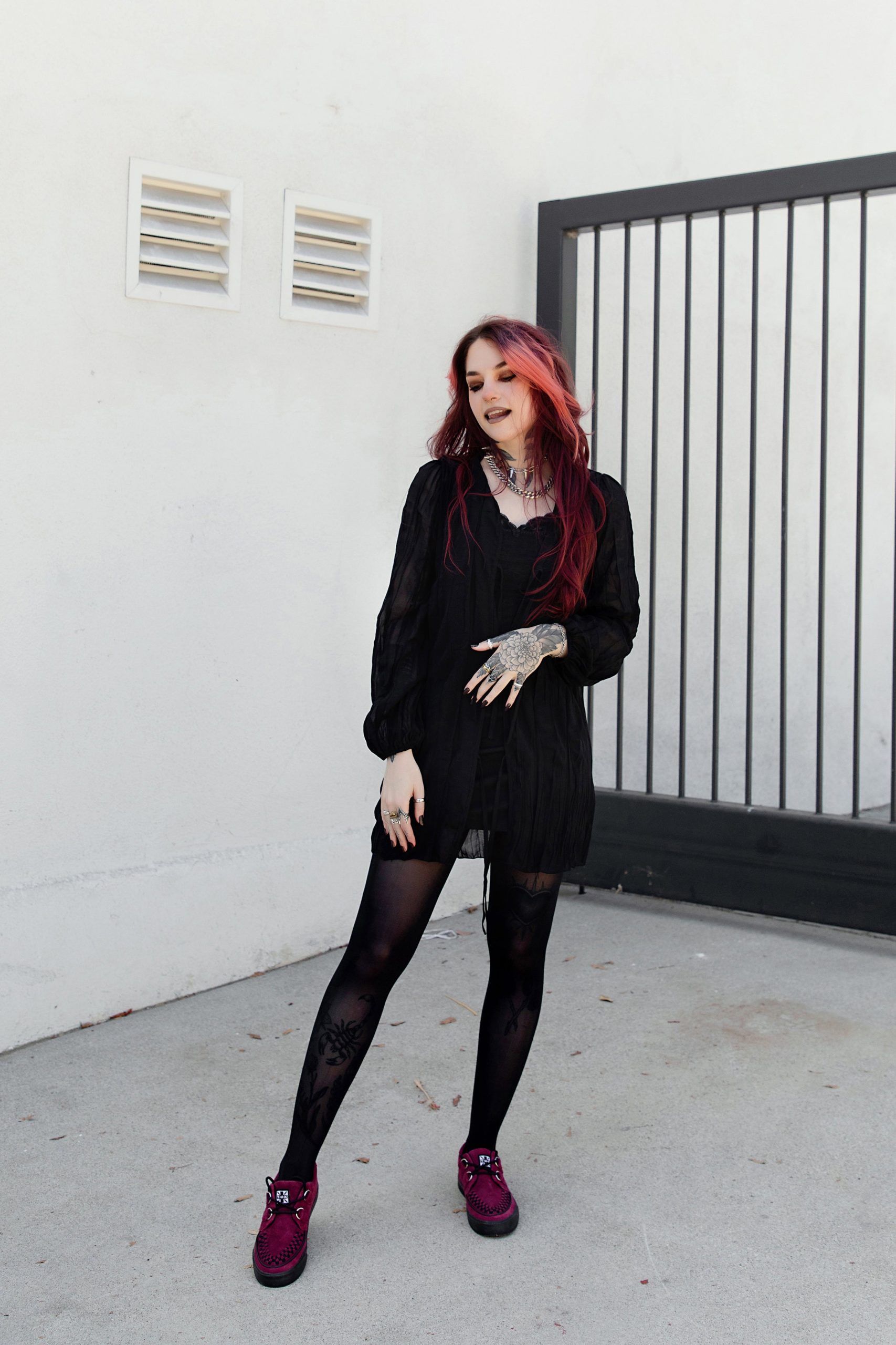 Burgundy Suede Creeper Sneaker - Image 5