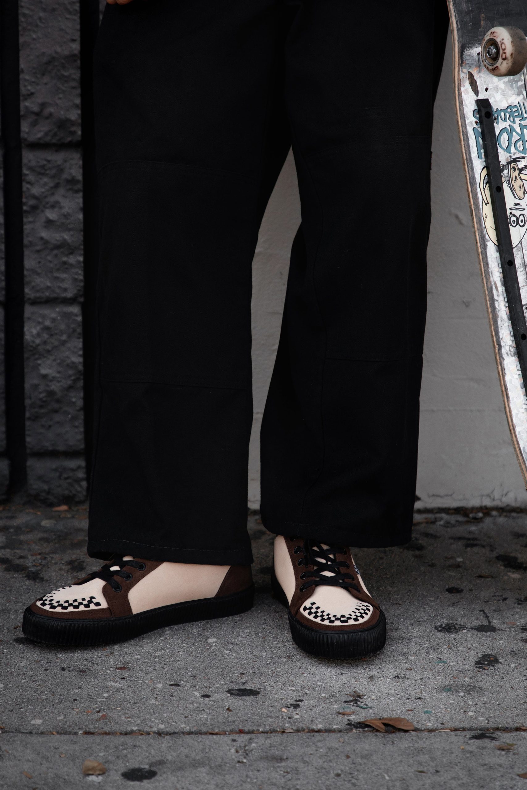 Tan & Brown Suede Lace-Up Creeper Sneaker - Image 9