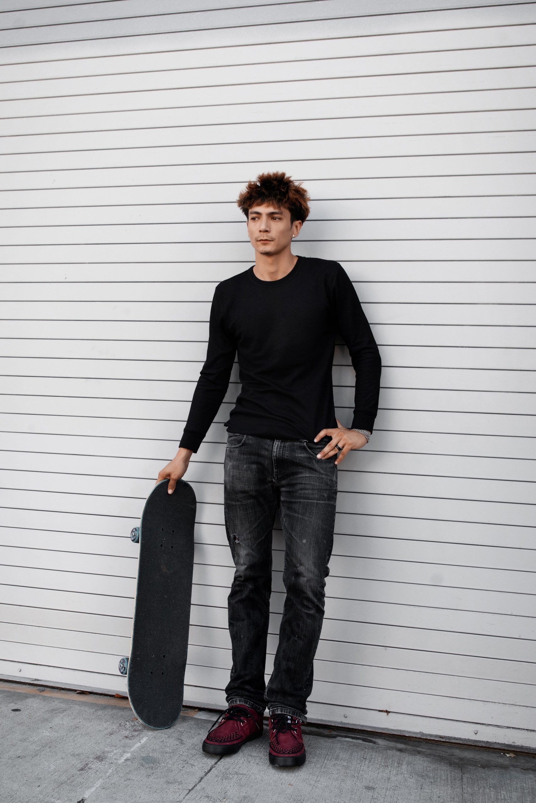 Burgundy Suede Creeper Sneaker - Image 3