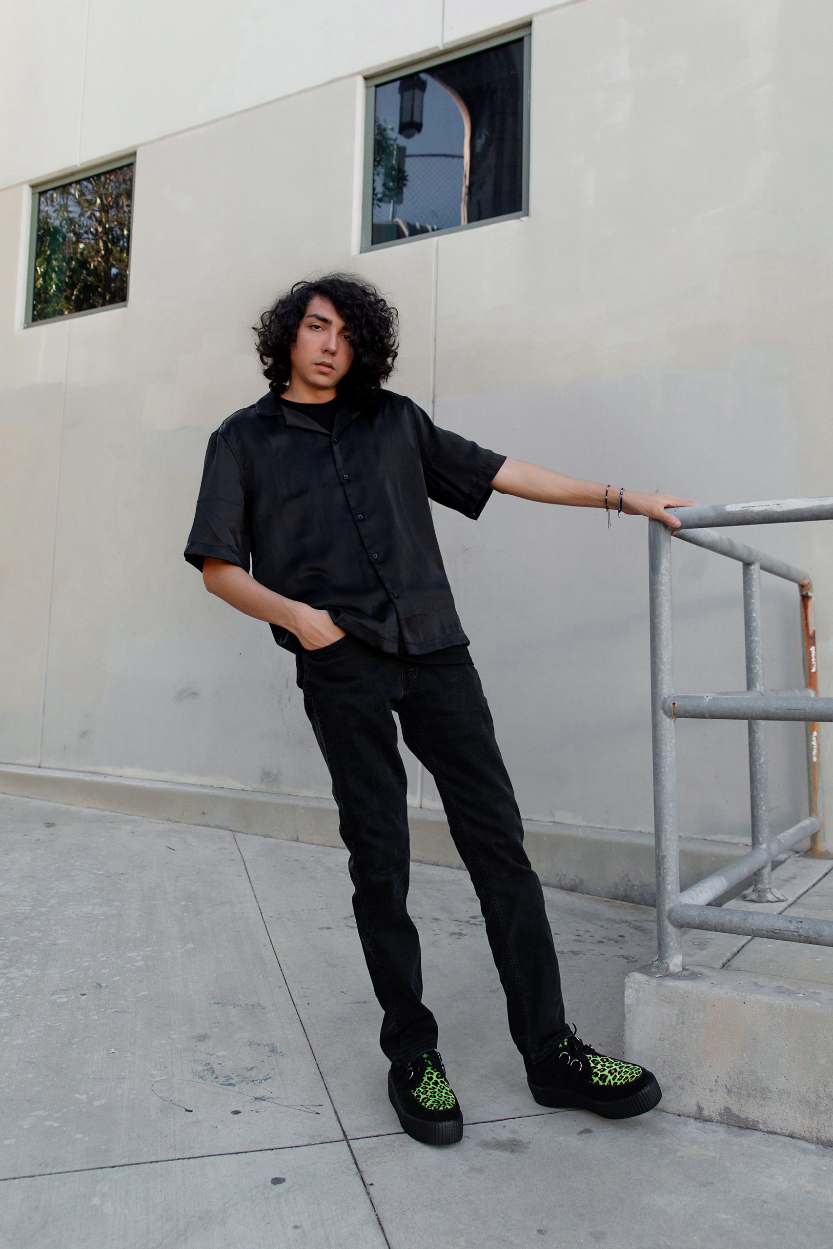 Black & Green Leopard Suede Mondo Creeper - Image 6