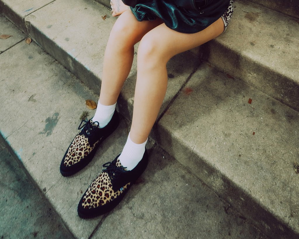 Black & Leopard Tie Pointed Lace Up EZC - Image 12